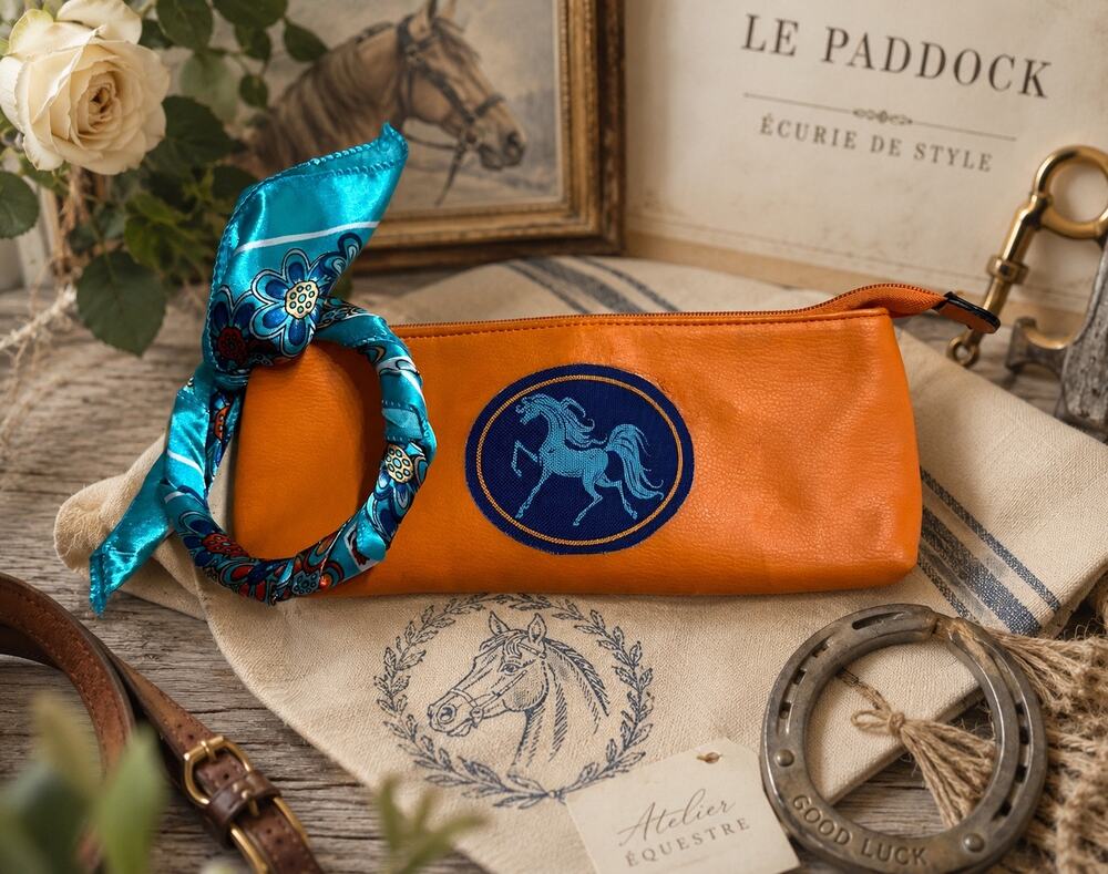 Upstyled Equestrian Clutch Purse • Horse Lover Handbag • 10.5” x 4”